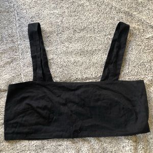 urban outfitters black cropped tank top